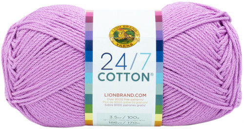 Lion Brand 24/7 Cotton Yarn-Orchid - 761-145 - 023032079059