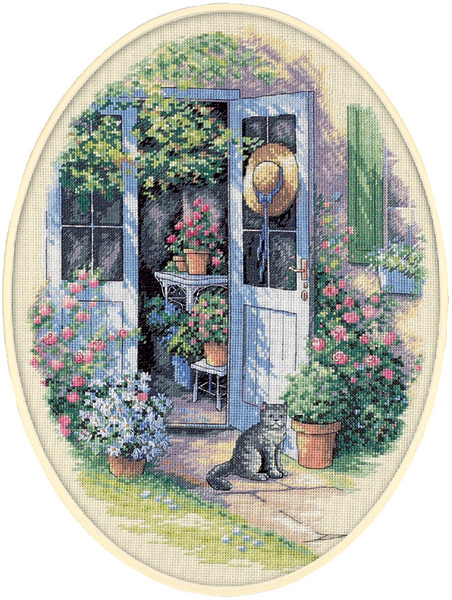 Dimensions Counted Cross Stitch Kit 12"X16"-Door (14 Count) - 35124 - 088677351243