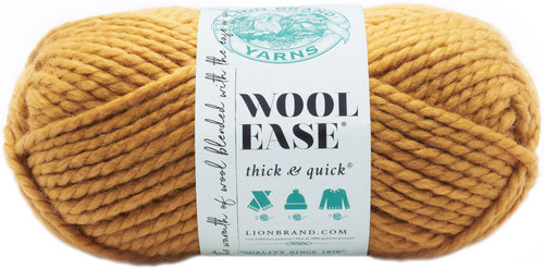 Lion Brand Wool-Ease Thick & Quick Yarn-Mustard - 640-158 - 023032641584