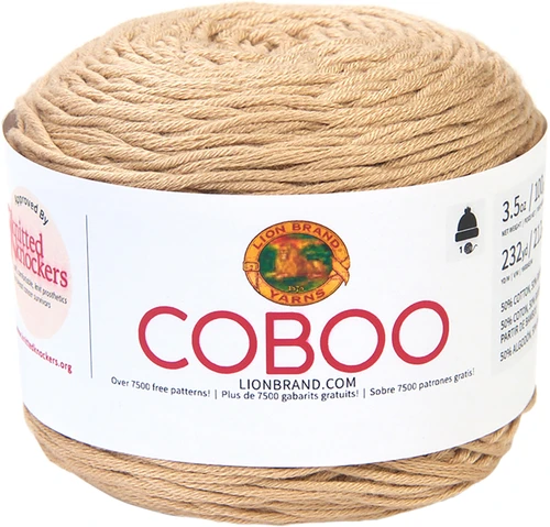 Lion Brand Coboo Yarn-Beige - 835-122 - 023032030425