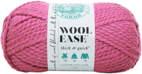 Lion Brand Wool-Ease Thick & Quick Yarn-Raspberry - 640-112 - 023032641126
