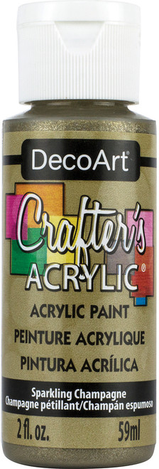 DecoArt Crafter's Acrylic All-Purpose Specialty Paint 2oz-Sparkling Champagne - DCAS-145 - 766218065117