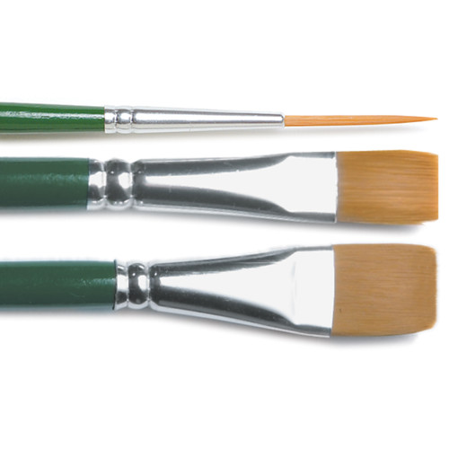 Plaid One Stroke Brush Set 3/Pkg-Flat - 1171