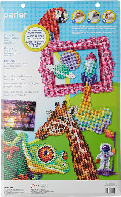 Perler Super Pegboard 1/Pkg-Rectangle Clear - 80-30105