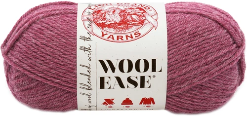 Lion Brand Wool-Ease Yarn-Dark Rose Heather - 620-139 - 023032621395