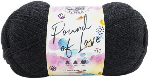 Lion Brand Pound Of Love Yarn-Charcoal - 550-149 - 023032551494