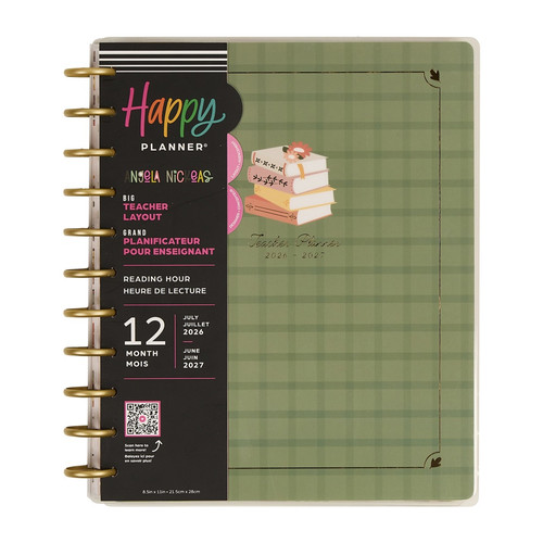 Happy Planner Big 12 Month Disc Bound Dated Planner-Reading Hour - 5A003LSH-1HH1L - 673807824485