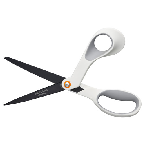 2 Pack - Fisakrs Premier Non-Stick Titanium Scissor 8" 1/Pk-White - 5A003LT2-1HH8H