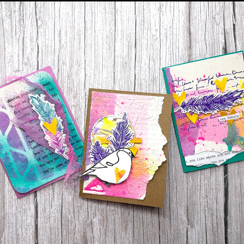 3 Pack - Dina Wakley MEdia Cotton Watercolor Panels-Card - 5A003Q27-1HKF5