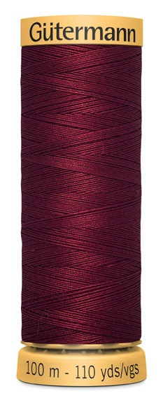 3 Pack - Gutermann Natural Cotton Thread 110yd-Burgundy - 103C-1H2CV - 077780010505