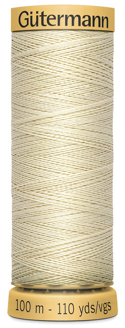 3 Pack - Gutermann Natural Cotton Thread 110yd-Cream - 103C-1320 - 077780010062