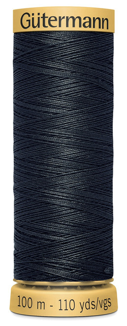 3 Pack - Gutermann Natural Cotton Thread 110yd-Almost Black - 103C-9800 - 077780011786