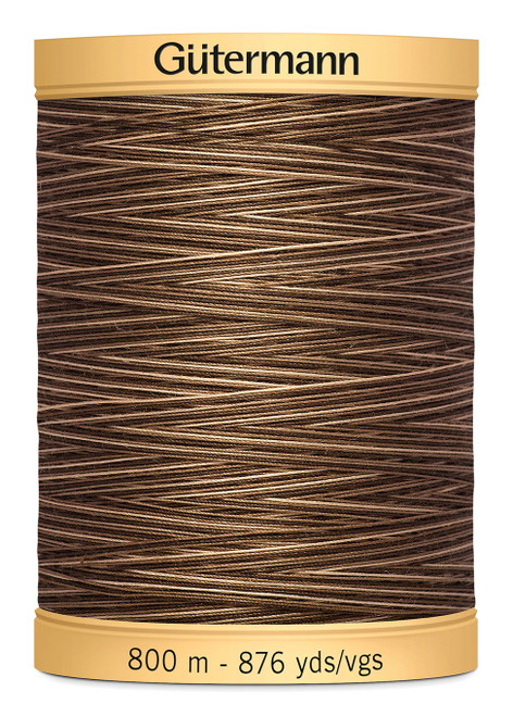 3 Pack - Gutermann Natural Cotton Thread Variegated 876yd-Brown Sugar & Cinnamon - 800CV-9948 - 4008015671716