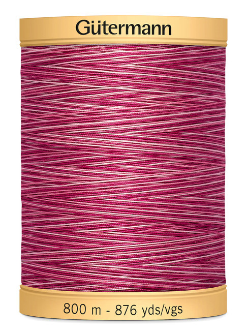3 Pack - Gutermann Natural Cotton Thread Variegated 876yd-Plum Berry - 800CV-9969 - 4008015671518
