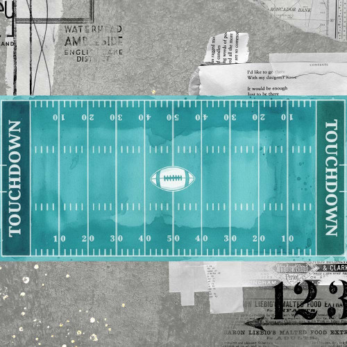 25 Pack - Memory Place Touchdown Football Cardstock 12"X12"-Touchdown - 5A003QX9-1HMG2
