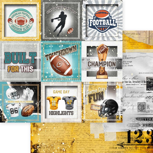 3 Pack - Memory Place Collection Pack 6"X6"-Touchdown Football - 5A003QXK-1HMFN