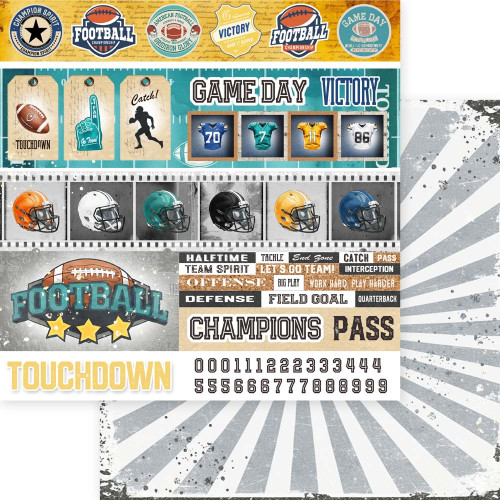3 Pack - Memory Place Collection Pack 6"X6"-Touchdown Football - 5A003QXK-1HMFN