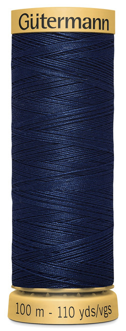 3 Pack - Gutermann Natural Cotton Thread 110yd-Midnight Blue - 103C-6290 - 077780010932