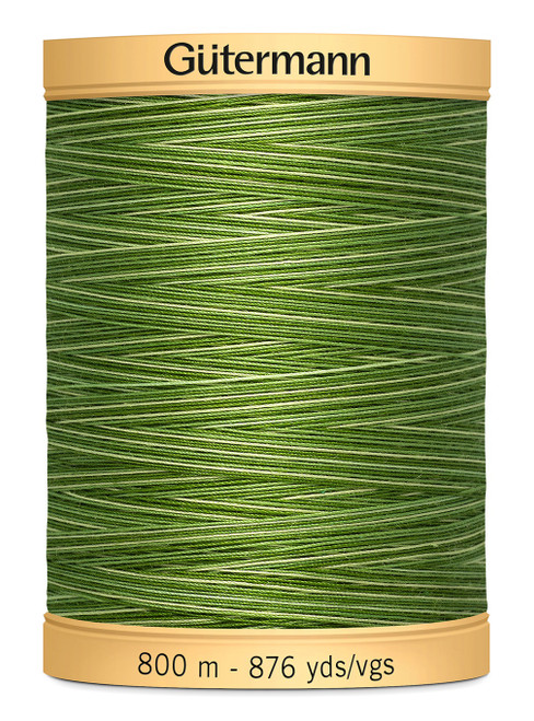 3 Pack - Gutermann Natural Cotton Thread Variegated 876yd-Foliage Green - 800CV-9994 - 4008015671655