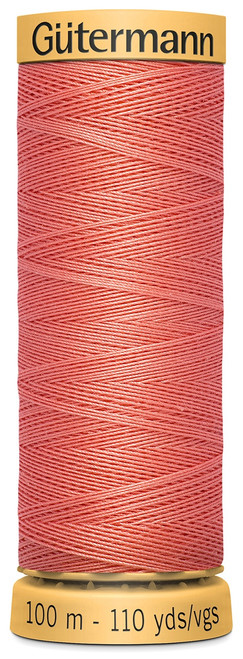 3 Pack - Gutermann Natural Cotton Thread 110yd-Light Coral - 103C-4950 - 077780010581