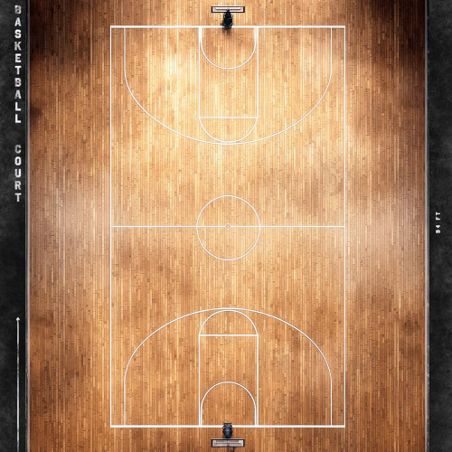 25 Pack - Memory Place Basketball Cardstock 12"X12"-Court Magic - 5A003QXG-1HMG3