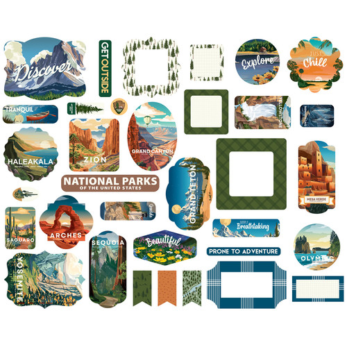 3 Pack - Carta Bella Ephemera-National Parks No. 2 - 5A003QTG-1HM8K