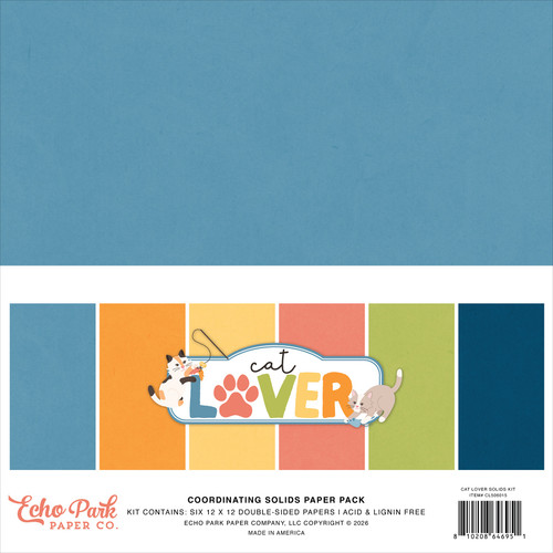 3 Pack - Echo Park Solids Kit 12"X12"-Cat Lover - 5A003QSV-1HM7W - 810208646951