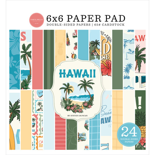 3 Pack - Carta Bella Double-Sided Paper Pad 6"X6"-Hawaii - 5A003QVR-1HMBZ - 810208649150