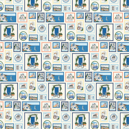25 Pack - Carta Bella Greece Double-Sided Cardstock 12"X12"-Grecian City Stamps - 5A003QW6-1HMD9