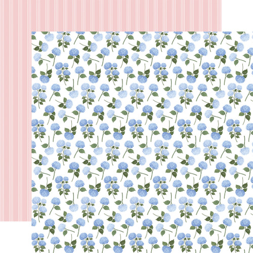 25 Pack - Carta Bella Flower Shoppe Cardstock 12"X12"-Hydrangea Stems - 5A003QSN-1HM6M - 810208647415