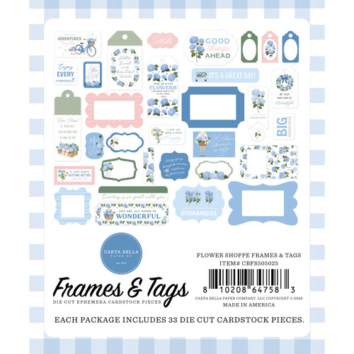 3 Pack - Carta Bella Frames & Tags Ephemera-Flower Shoppe - 5A003QSG-1HM6D