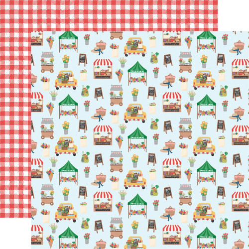 25 Pack - Echo Park Freshly Picked Cardstock 12"X12"-Farmer's Market - 5A003QVN-1HMB9 - 810208647866