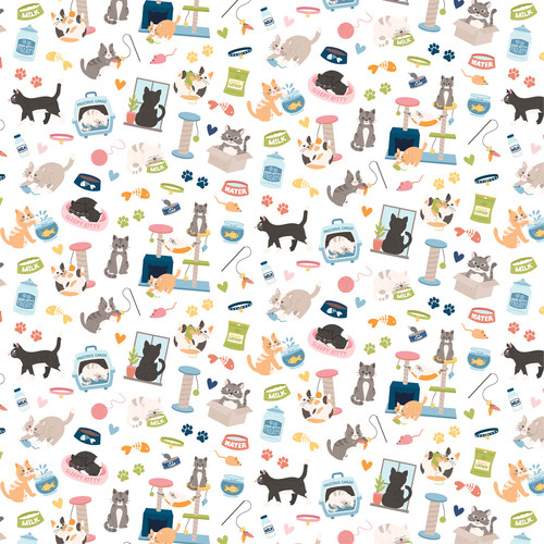 25 Pack - Echo Park Cat Lover Cardstock 12"X12"-Cat Lover - 5A003QSX-1HM7Y