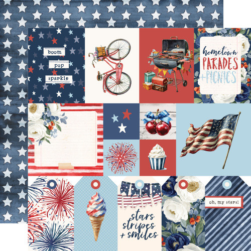 25 Pack - Simple Stories Land of The Free Double-Sided Paper 12"X12"-Elements 1 - 5A003Q8P-1HKV4 - 810191525752