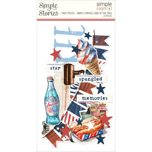 3 Pack - Simple Stories Simple Page Pieces Die Cuts-Simple Vintage Land of The Free - 5A003Q8M-1HKV6 - 810191525783