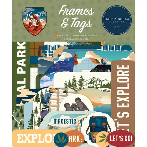 3 Pack - Carta Bella Frames & Tags Ephemera-National Parks No. 2 - 5A003QTK-1HM8W - 810208649587