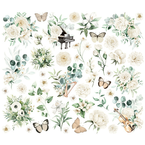 3 Pack - Simple Stories Floral Bits & Pieces Die Cuts-Vintage Timeless Harmony - 5A003Q9H-1HKYY