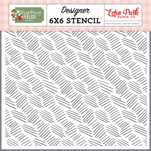 3 Pack - Echo Park Stencil 6"X6"-Berry Basket Weave - 5A003QRX-1HM65 - 810208648603
