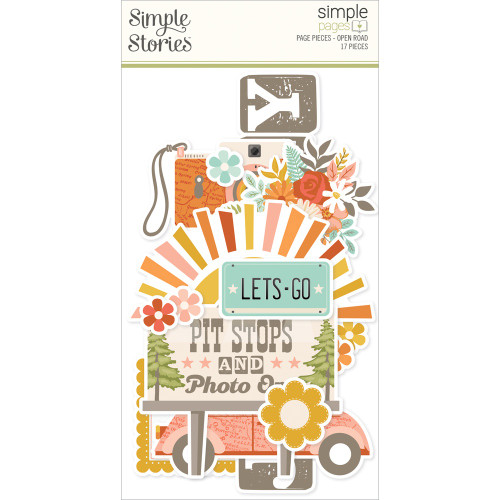 3 Pack - Simple Stories Simple Page Pieces Die Cuts-Open Road - 5A003Q9V-1HL25 - 810191525684