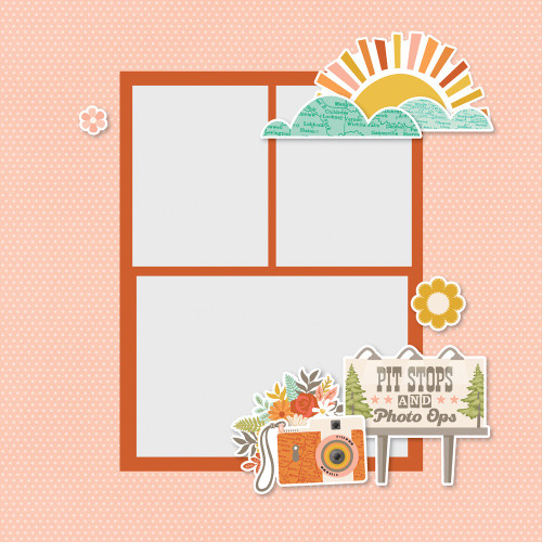 3 Pack - Simple Stories Simple Page Pieces Die Cuts-Open Road - 5A003Q9V-1HL25