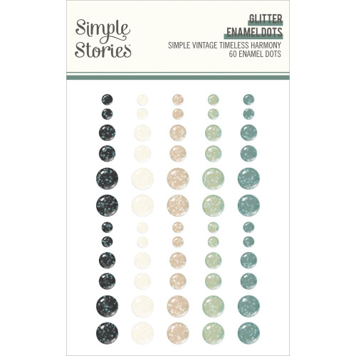 3 Pack - Simple Stories Glitter Enamel Dots-Vintage Timeless Harmony - 5A003Q8X-1HKZB - 810191525387