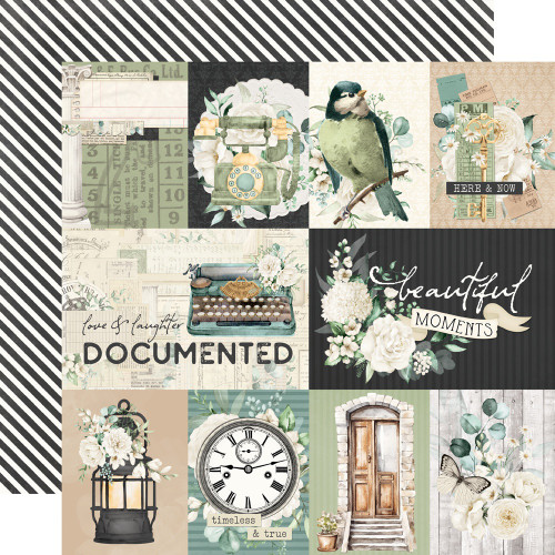 25 Pack - Simple Stories Timeless Harmony Double-Sided Paper 12"X12"-3x4/4x6 Elements - 5A003Q94-1HKZK - 810191525219