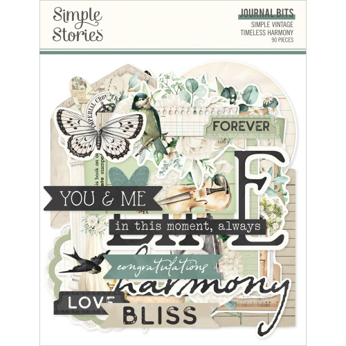 2 Pack - Simple Stoires Journal Bits & Pieces Die Cuts-Vintage Timeless Harmony - 5A003Q9D-1HKZP - 810191525332