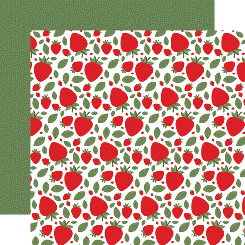 25 Pack - Echo Park Strawberry Fields Cardstock 12"X12"-Picking Patch - 5A003QRJ-1HM5Q - 810208647651