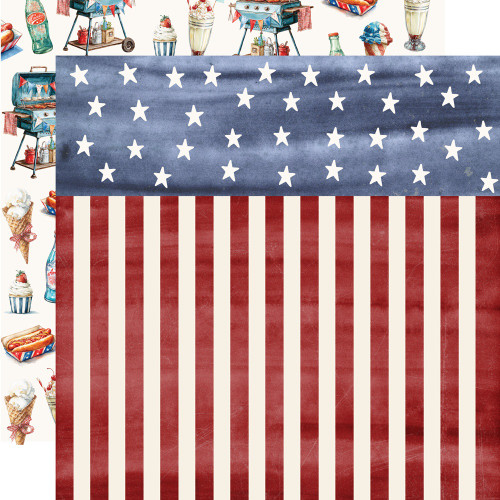 25 Pack - Simple Stories Land of The Free Double-Sided Paper 12"X12"-Stars & Stripes - 5A003Q8P-1HKV2 - 810191525714