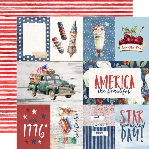25 Pack - Simple Stories Land of The Free Double-Sided Paper 12"X12"-Elements 2 - 5A003Q8P-1HKV5 - 810191525769