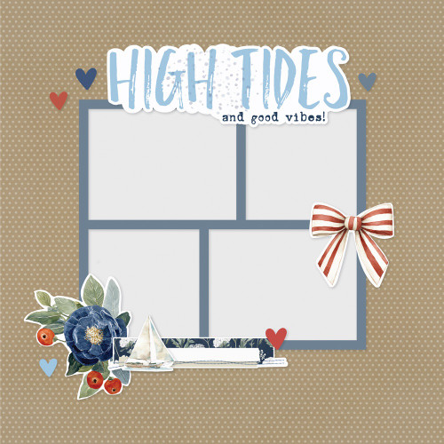 3 Pack - Simple Stories Simple Page Pieces Die Cuts-Vintage Sand & Sea - 5A003Q5C-1HKLT