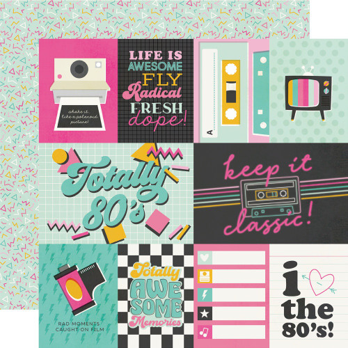 25 Pack - Simple Stories Totally 80's Double-Sided Paper 12"X12"-Elements 2 - 5A003Q47-1HKJX - 810191524397