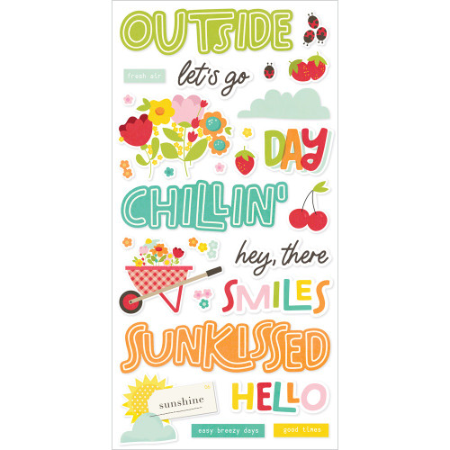 3 Pack - Simple Stories Foam Stickers-Sweet Summertime - 5A003Q4M-1HKK2