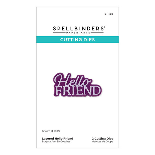 Spellbinders Etched Dies-Layered Hello Friend - 5A003QYZ-1HMH7 - 810176109861